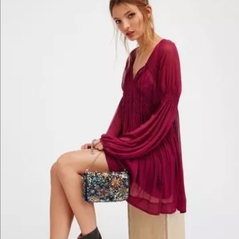 ISO free people lini smocked dress L any color